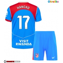 Otroške Nogometnih dresov Atletico Madrid David Hancko #17 Tretji 2025-26 Kratki rokavi (+ hlače)